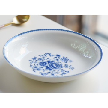 ceramic color tableware deeper plate  8 in